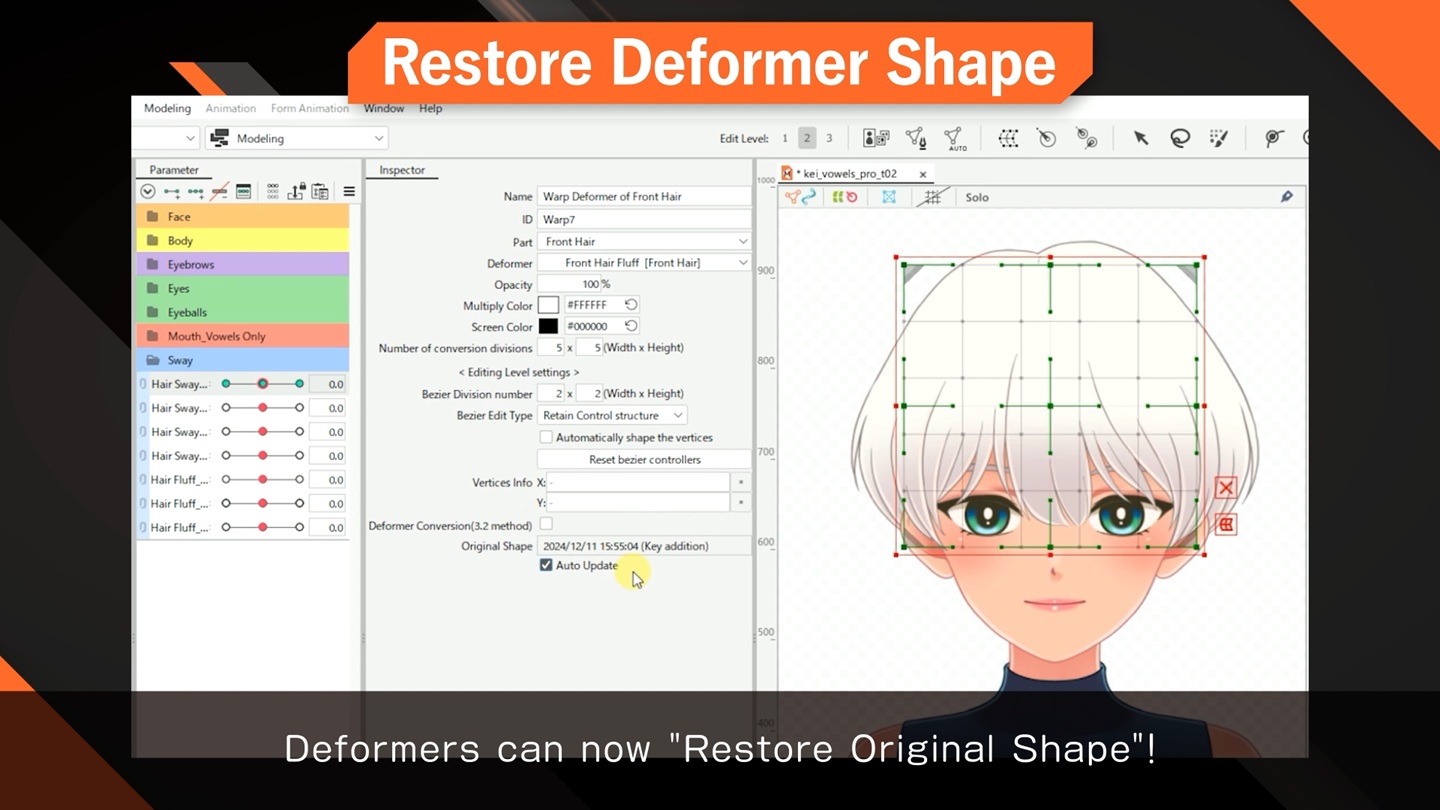 Restore deformer shape