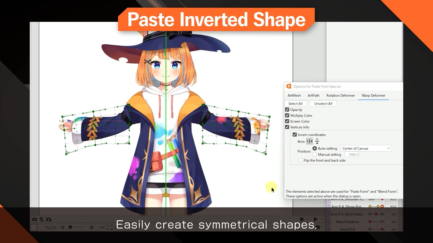 Paste inverted shape